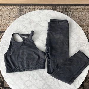 Outdoor Voices bra/legging set. Size Small. Color: Night.